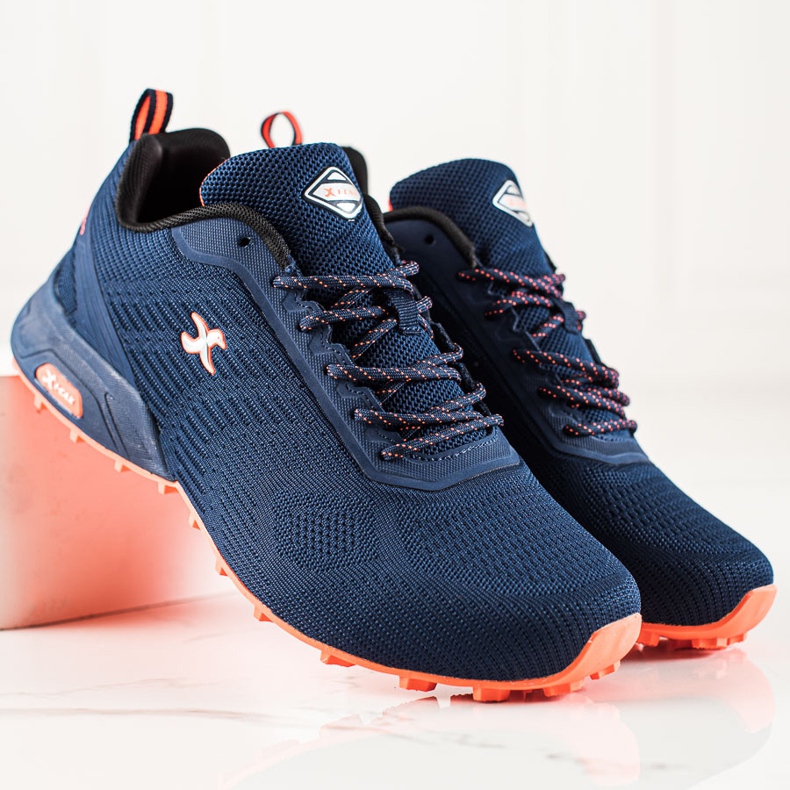 I-CAX Bequeme Trekkingschuhe navy blau 1