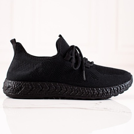 TRENDI Leichte Sportschuhe schwarz 1