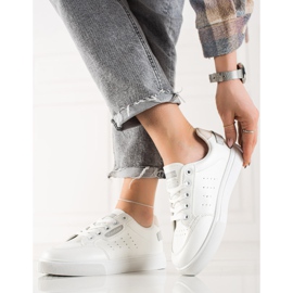 TRENDI Sportschuhe aus Öko-Leder weiß 1