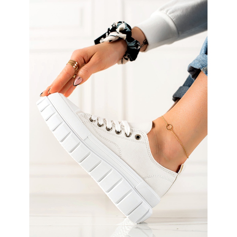 W. Potocki Turnschuhe auf der Potocki-Plattform weiß 1