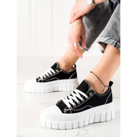 W. Potocki Turnschuhe auf der Potocki-Plattform schwarz 1