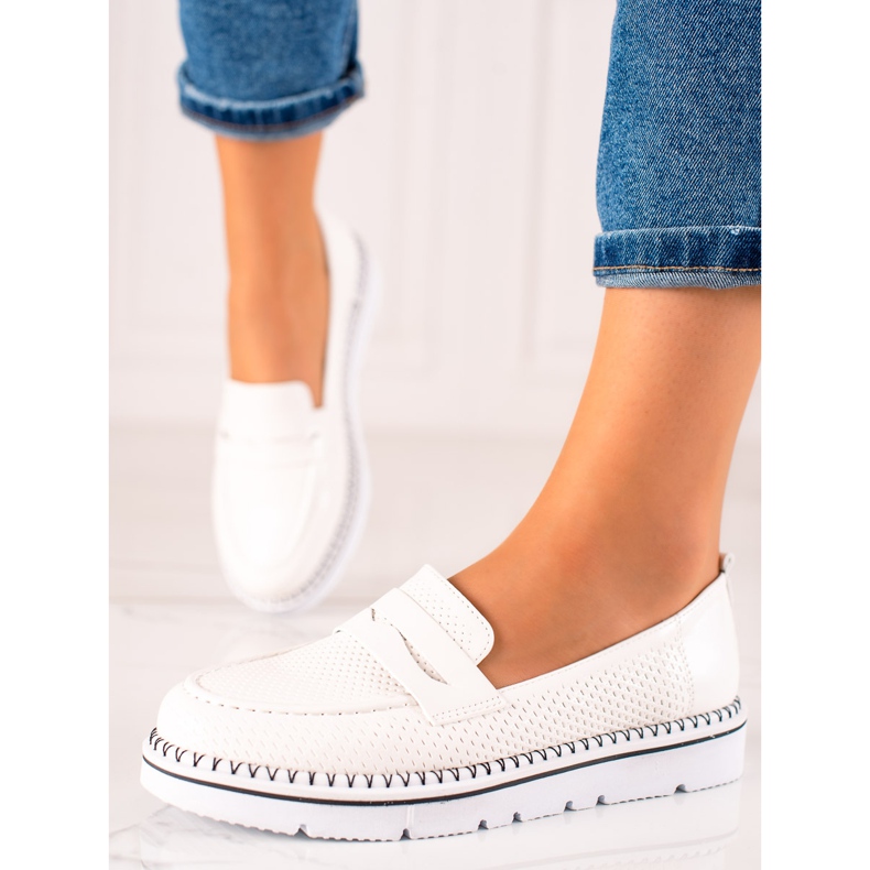 Goodin Bequeme lässige Loafer weiß 1