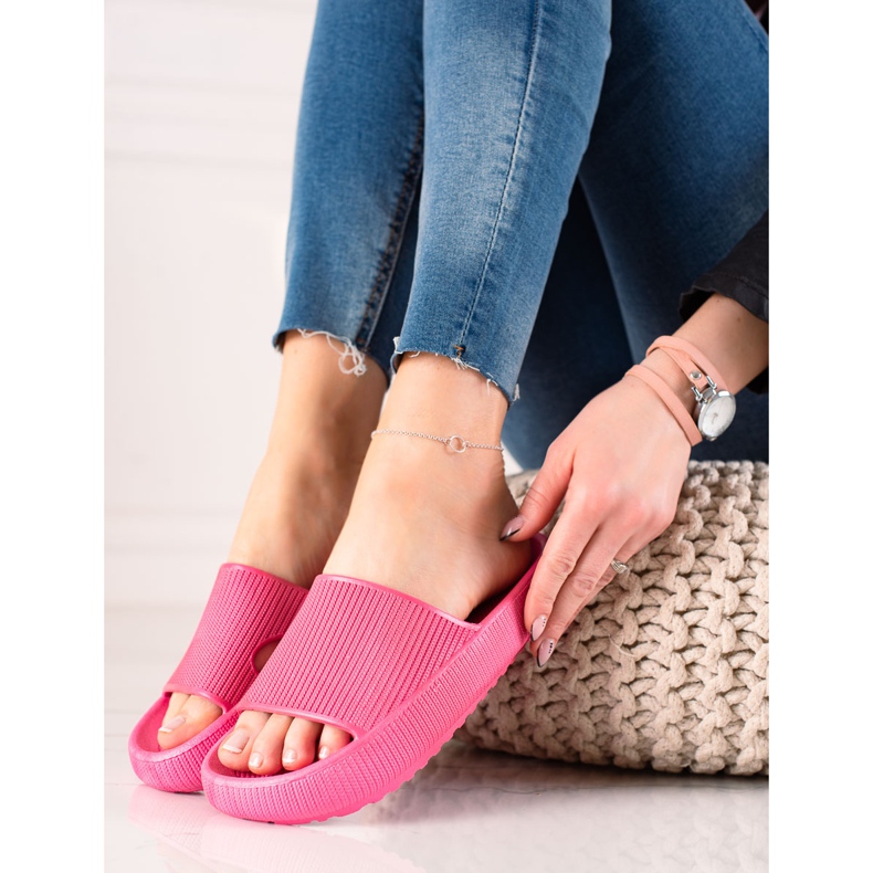 TRENDI Rosa Hausschuhe 1