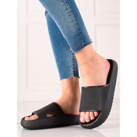 TRENDI Schwarze Hausschuhe 2