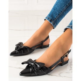 Seastar Sandalen im Spitz mit Schleife schwarz 1