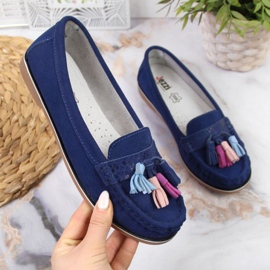 Evento Mokassins mit Fransen Jezzi W JEZ328A marineblau navy blau 1
