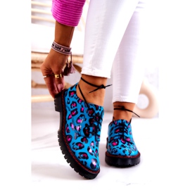 Damen Oxfords Maciejka 04087-47 Lederschuhe Blau mehrfarbig 1