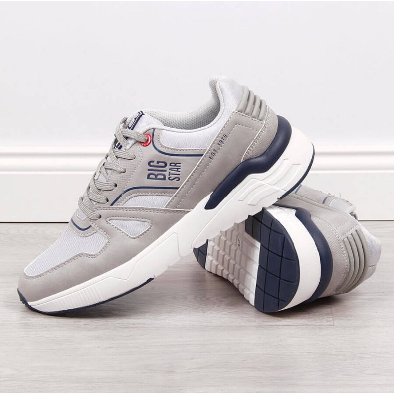 Graue Freizeitsportschuhe Big Star M JJ174276 2