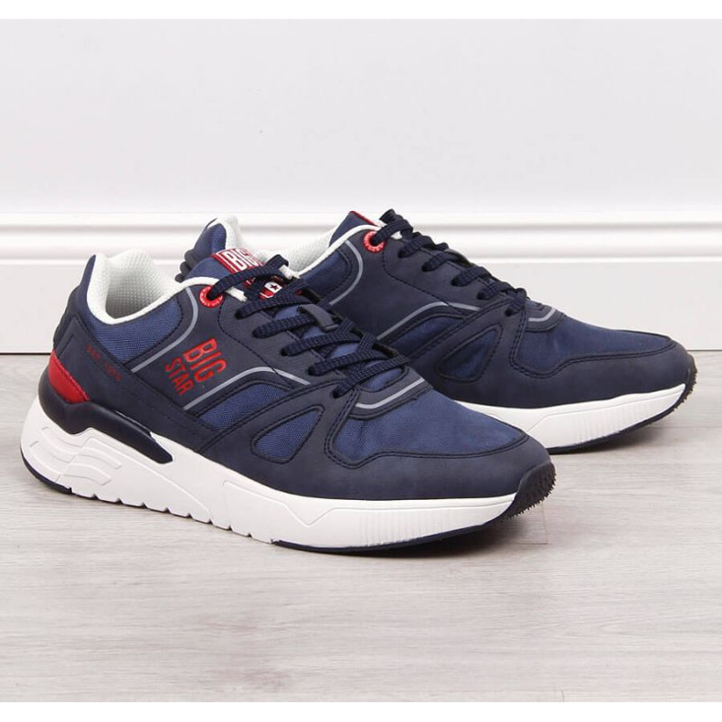 Lässige Sportschuhe Big Star M JJ174277 marineblau navy blau 1