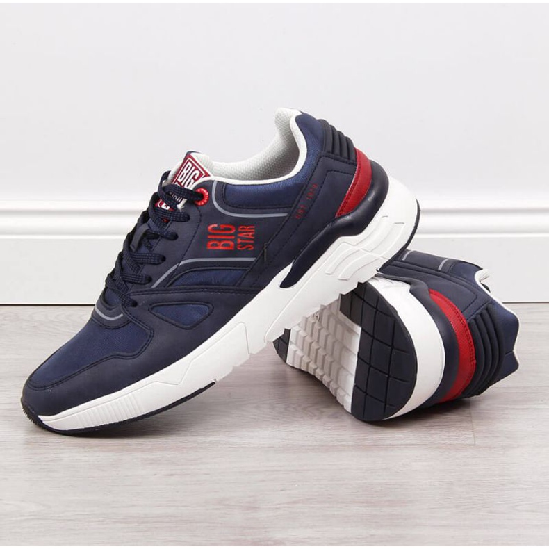 Lässige Sportschuhe Big Star M JJ174277 marineblau 2