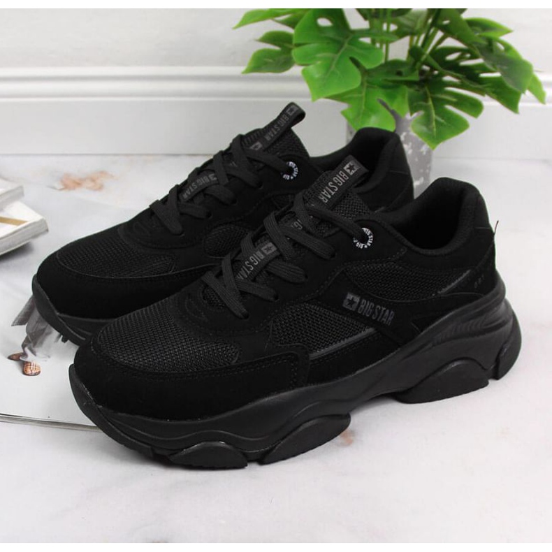 Schwarze Sportschuhe Big Star W JJ274578 2