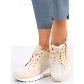 Beige Keil Turnschuhe Nasto Nude 1