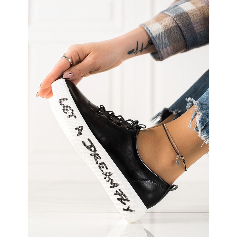 Goodin Turnschuhe mit Öko-Ledermode schwarz 1