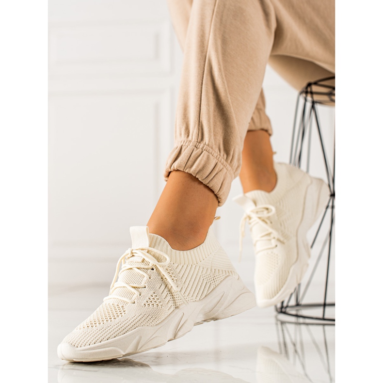 TRENDI Textile Sportschuhe beige 1