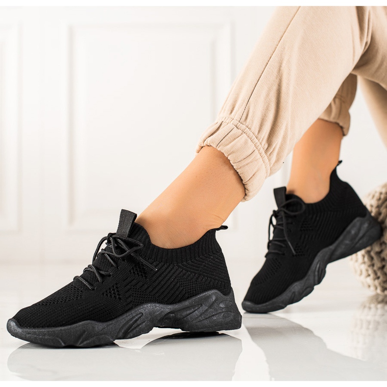 TRENDI Textile Sportschuhe schwarz 1