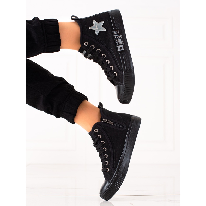 High-Top-Turnschuhe für Damen Big Star JJ274380 schwarz 1