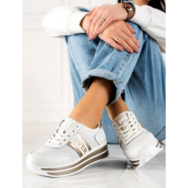 Filippo Ever Leder Sportschuhe weiß 1