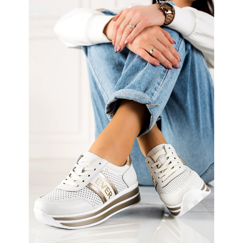 Filippo Ever Leder Sportschuhe weiß 1