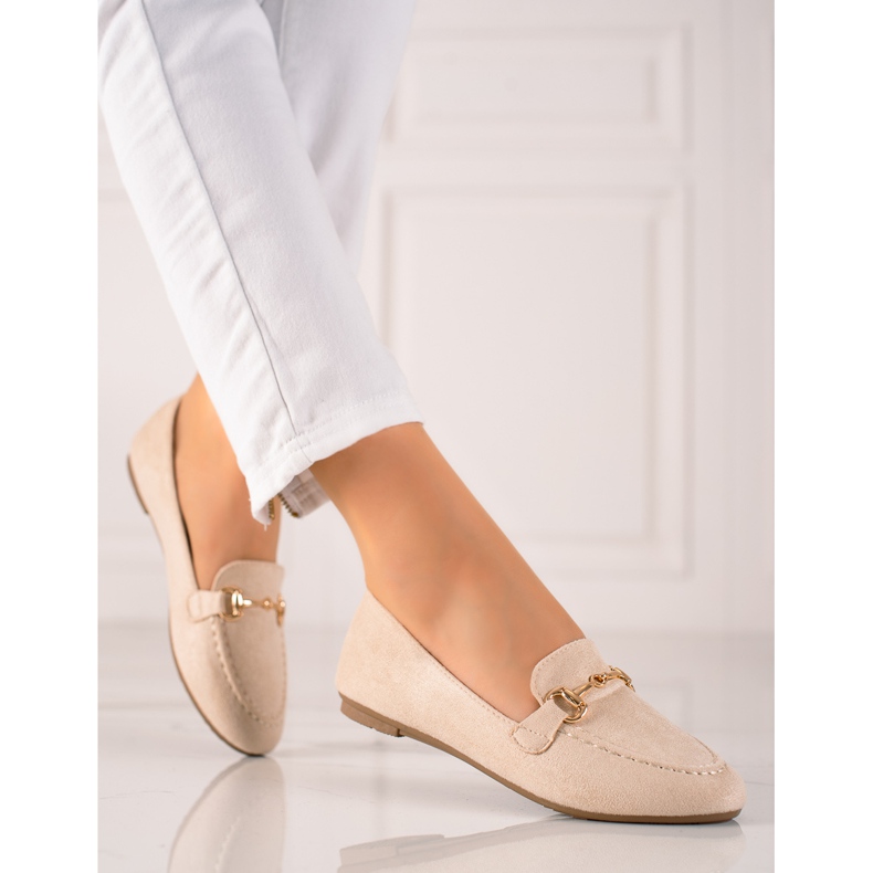 Beige stylische VINCEZA-Loafer 1