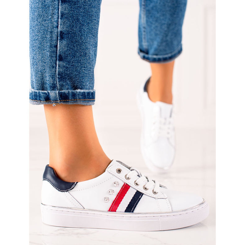 Sport-Sneaker aus VINCEZA-Leder weiß 2