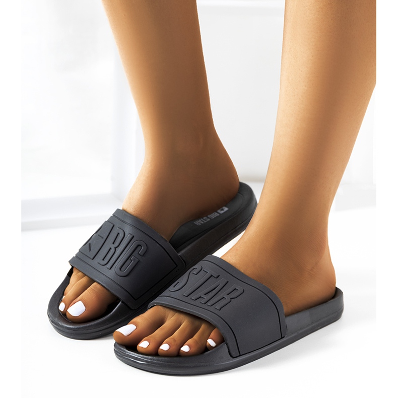 Schwarze Damen Big Star DD274A271 Hausschuhe 1