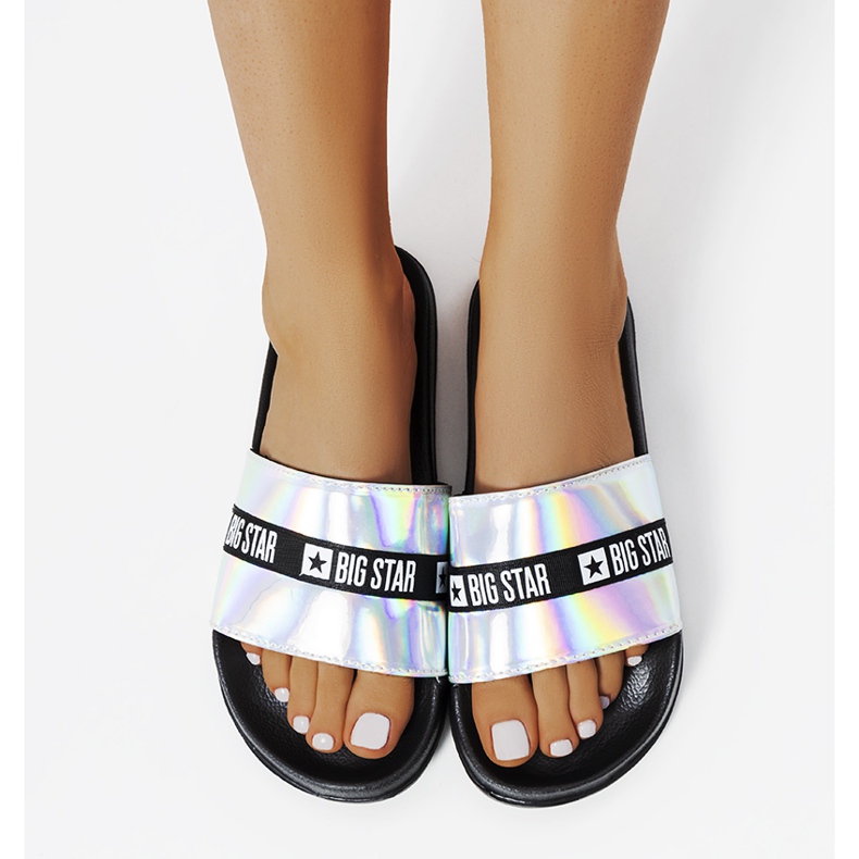 Silberne Hausschuhe Big Star GG274A005 silber- 1