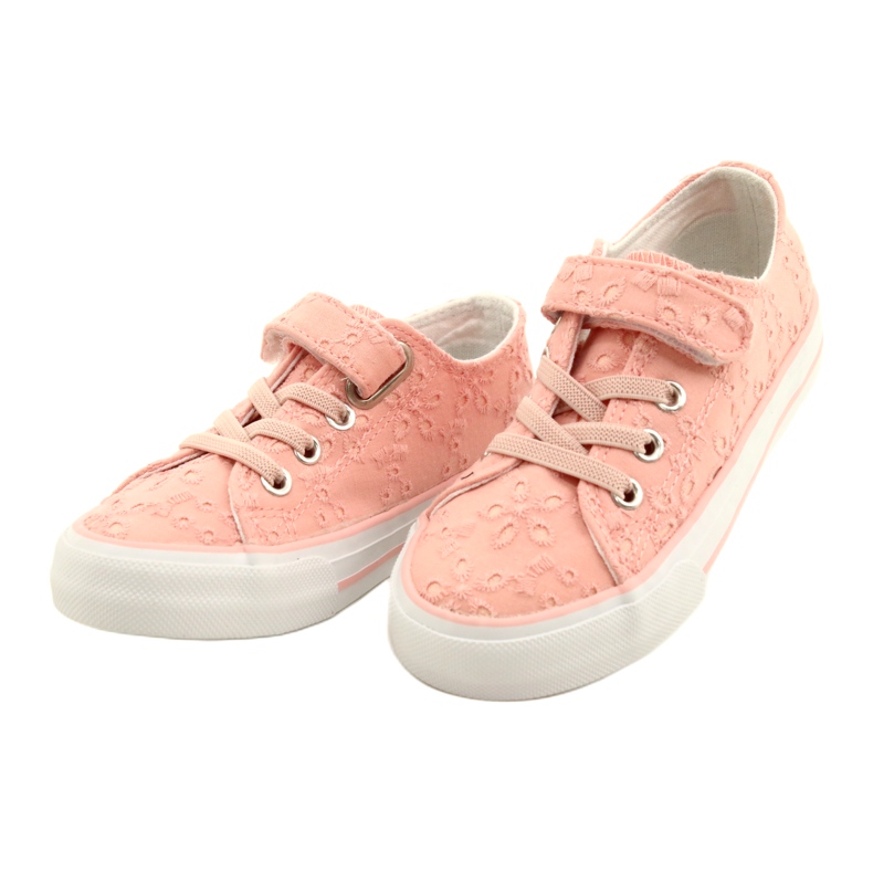 Spitzen-Klettverschluss-Sneaker Atletico WY21452 Rosa 2