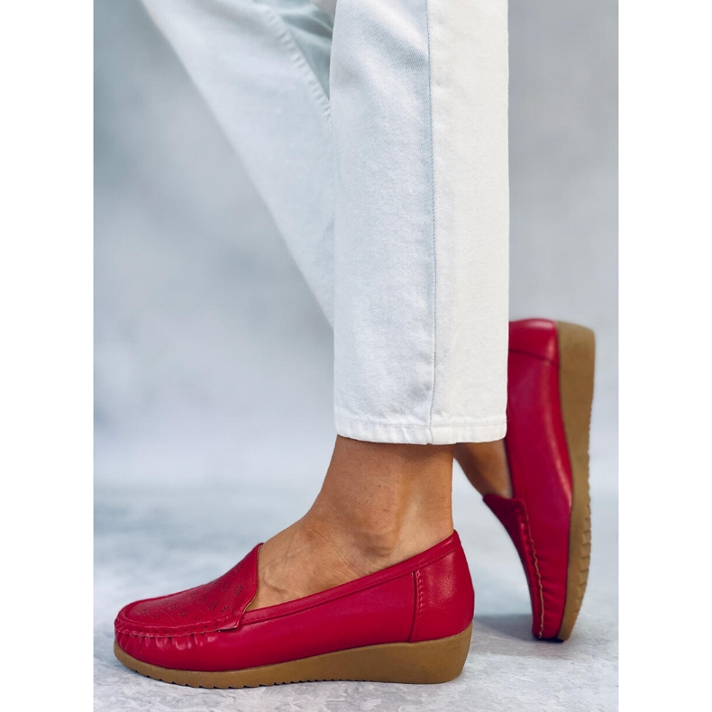 Cukki Rote durchbrochene Loafer 2