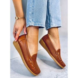 Cukki Camel durchbrochene Damen-Slipper braun 1