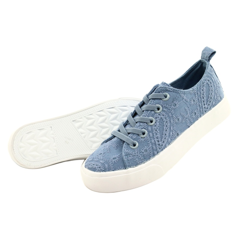 Spitzen-Sneakers Atletico WY20763 Blau 4