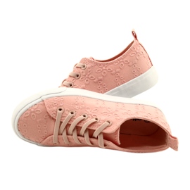 Atletico Mädchen Sneakers rutschten Spitze WY20763 Pink rosa 4