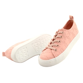 Atletico Mädchen Sneakers rutschten Spitze WY20763 Pink rosa 3