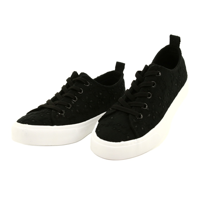 Atletico Mädchen Sneakers Slip -in Spitze WY20763 Schwarz 2