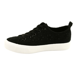 Atletico Mädchen Sneakers Slip -in Spitze WY20763 Schwarz 1