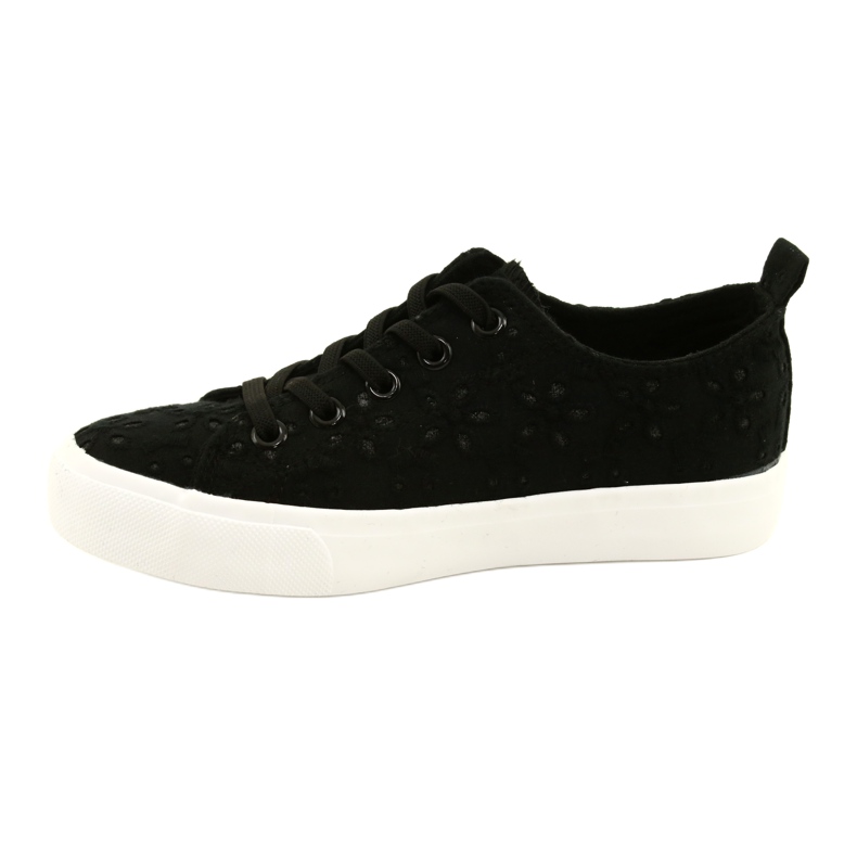 Atletico Mädchen Sneakers Slip -in Spitze WY20763 Schwarz 1