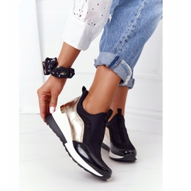 Evento Keilsneaker 21PB35-4000 schwarz golden 1