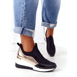 Evento Keilsneaker 21PB35-4000 schwarz golden 2