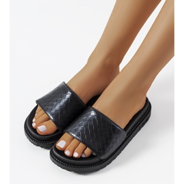 Schwarze Pantoffeln auf der Plattform Big Star HH274684 1