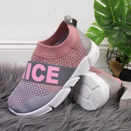 McKeylor Jr. JAN94A Socken Sportschuhe rosa grau 2