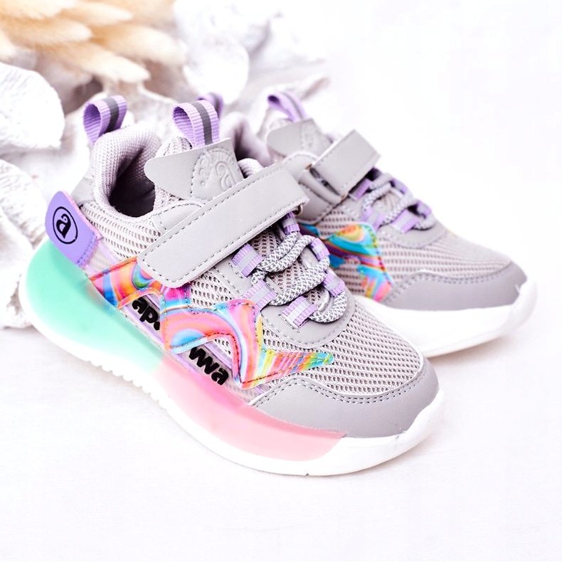 Apawwa Kinder Sportschuhe Sneakers Grau 1
