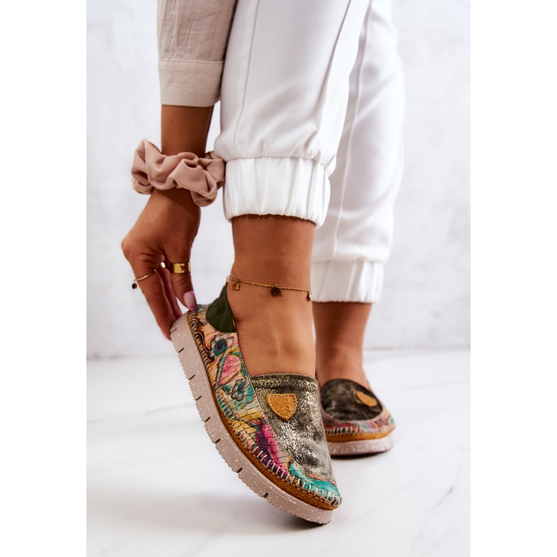 Damen-Leder-Loafer Maciejka 05434-09 Grün mehrfarbig 1