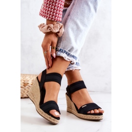 Damensandalen mit Keilabsatz Big Star JJ274976 Schwarz 2