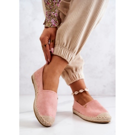 PE1 Rosafarbene Joaquin-Wildleder-Espadrilles für Damen 2
