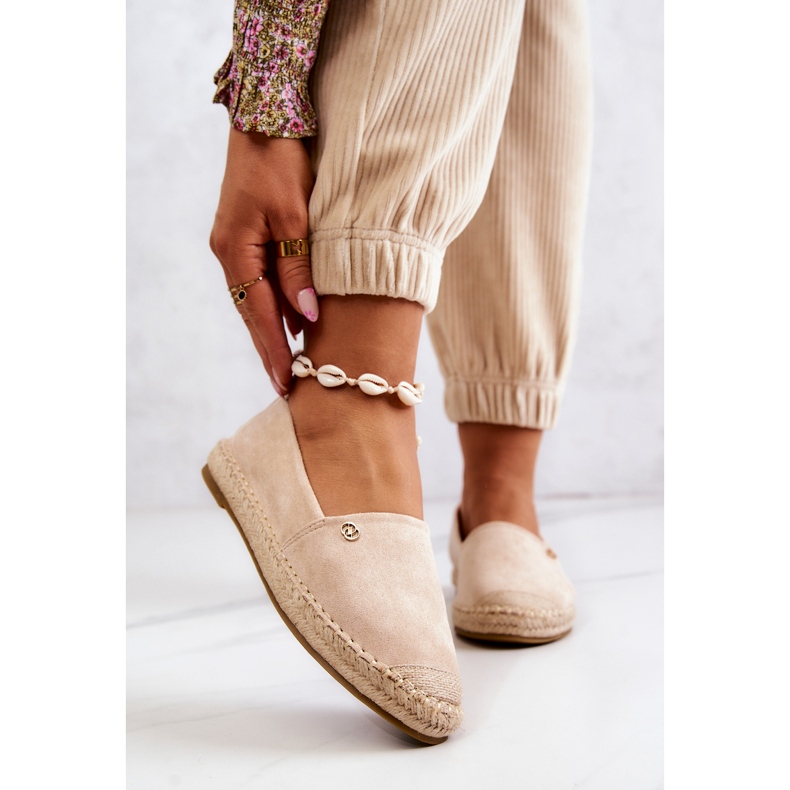 PE1 Beige Wildleder-Espadrilles für Damen Joaquin 1