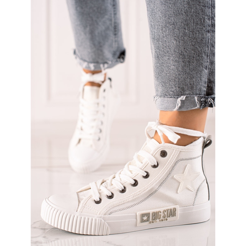 High-Top-Turnschuhe für Damen Big Star JJ274379 weiß 1