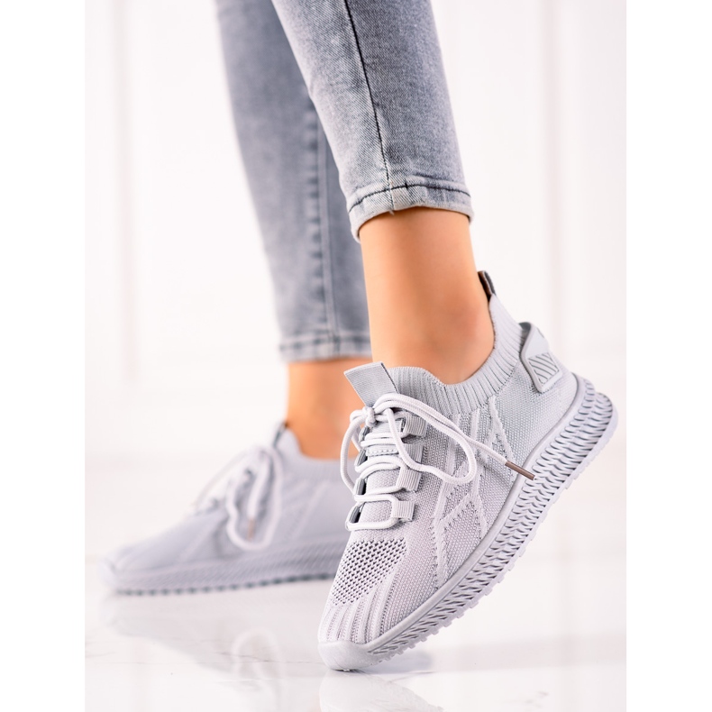 TRENDI Modische Sportschuhe grau 1