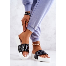 Damen Gummihausschuhe Big Star JJ274A276 Weiß und Schwarz 2