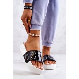 Damen Gummihausschuhe Big Star JJ274A276 Weiß und Schwarz 1