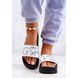 Damen Gummihausschuhe Big Star JJ274A275 Schwarz und Weiß 4