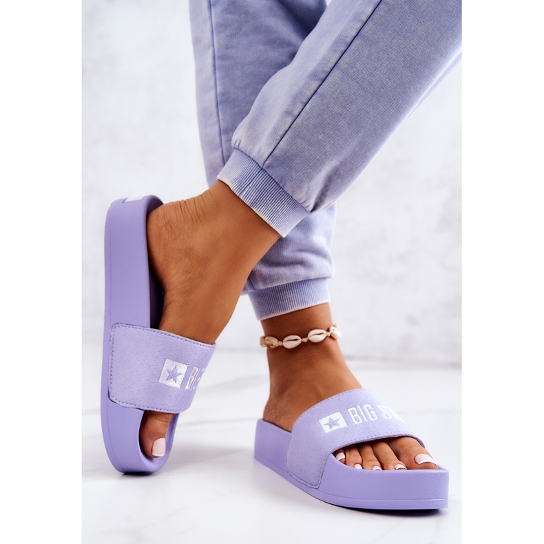 Gummihausschuhe Big Star JJ274A265 Violett lila 2